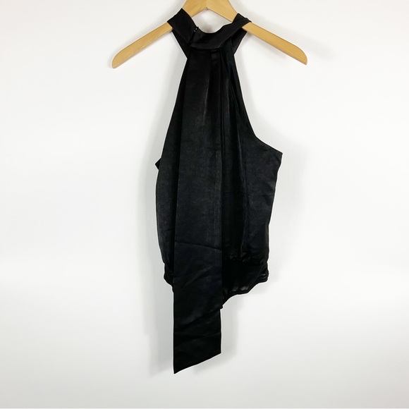 NWT Lulu's Such a Moment Black Satin Sleeveless Bodysuit size Large - Picture 4 of 5